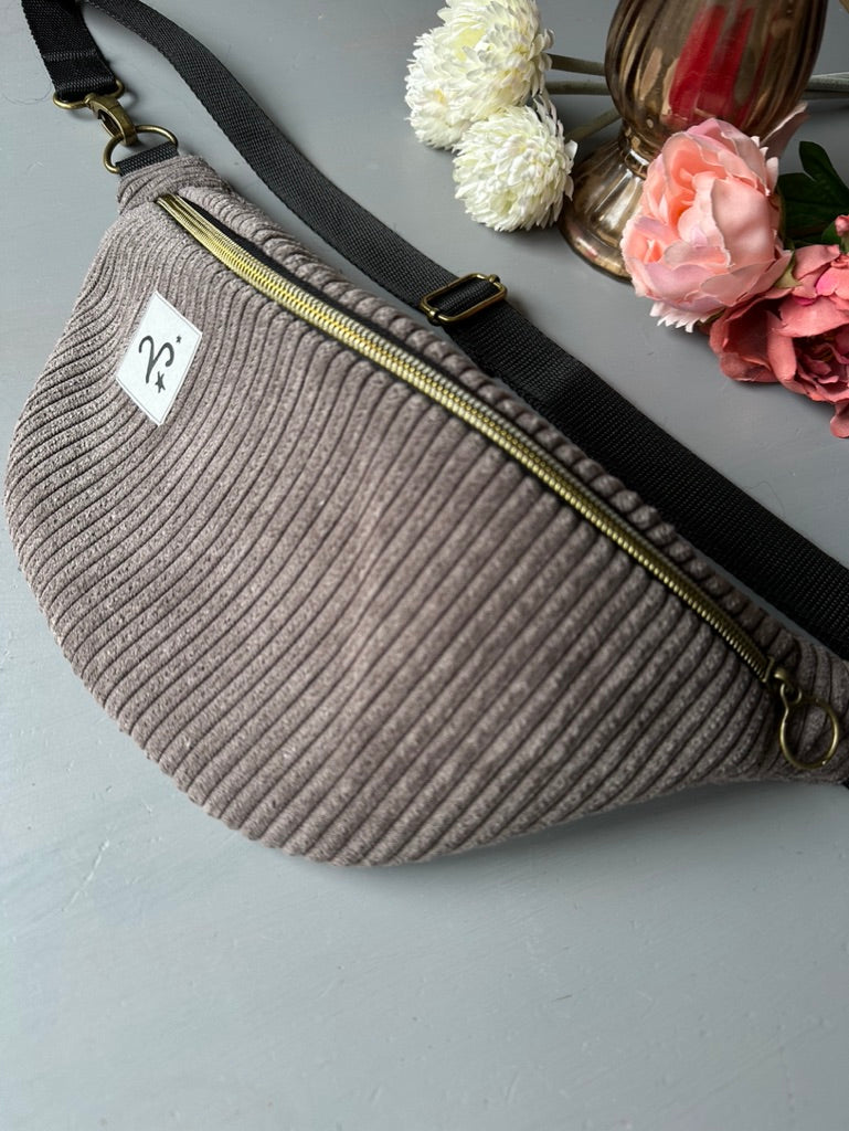 Bauchtasch cord braun