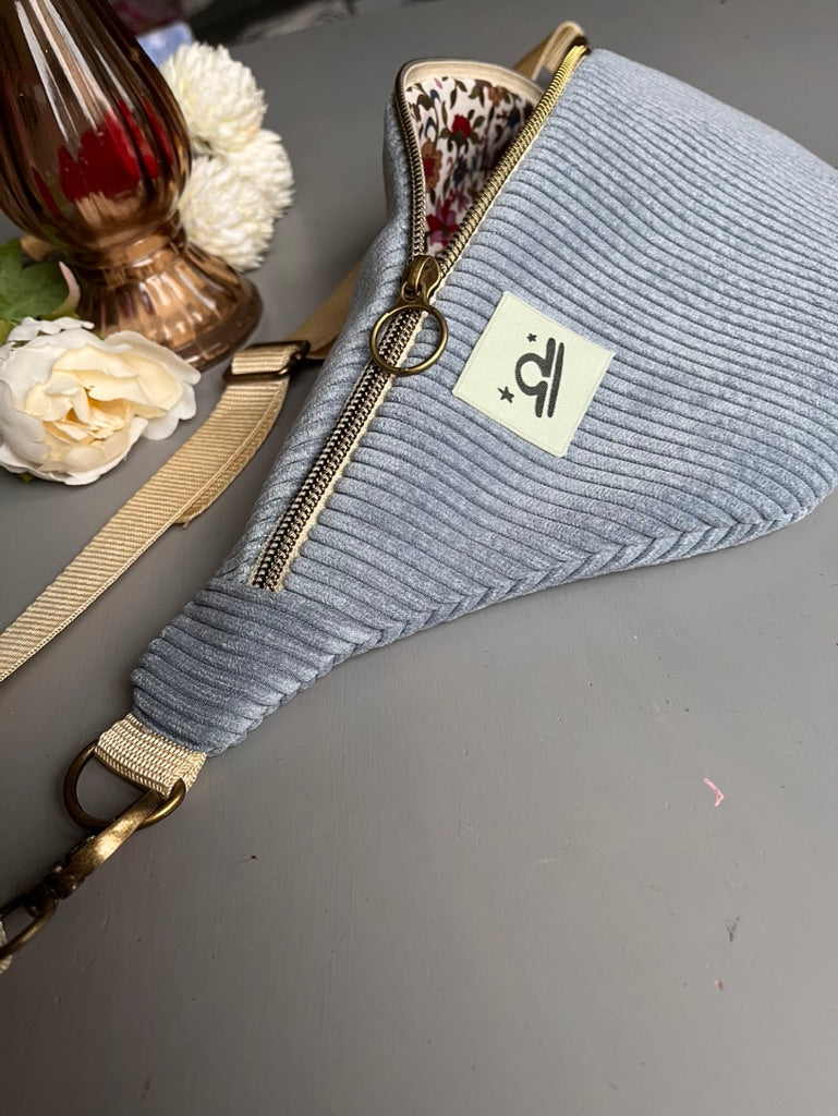 GĂĽrteltasche Cord blau