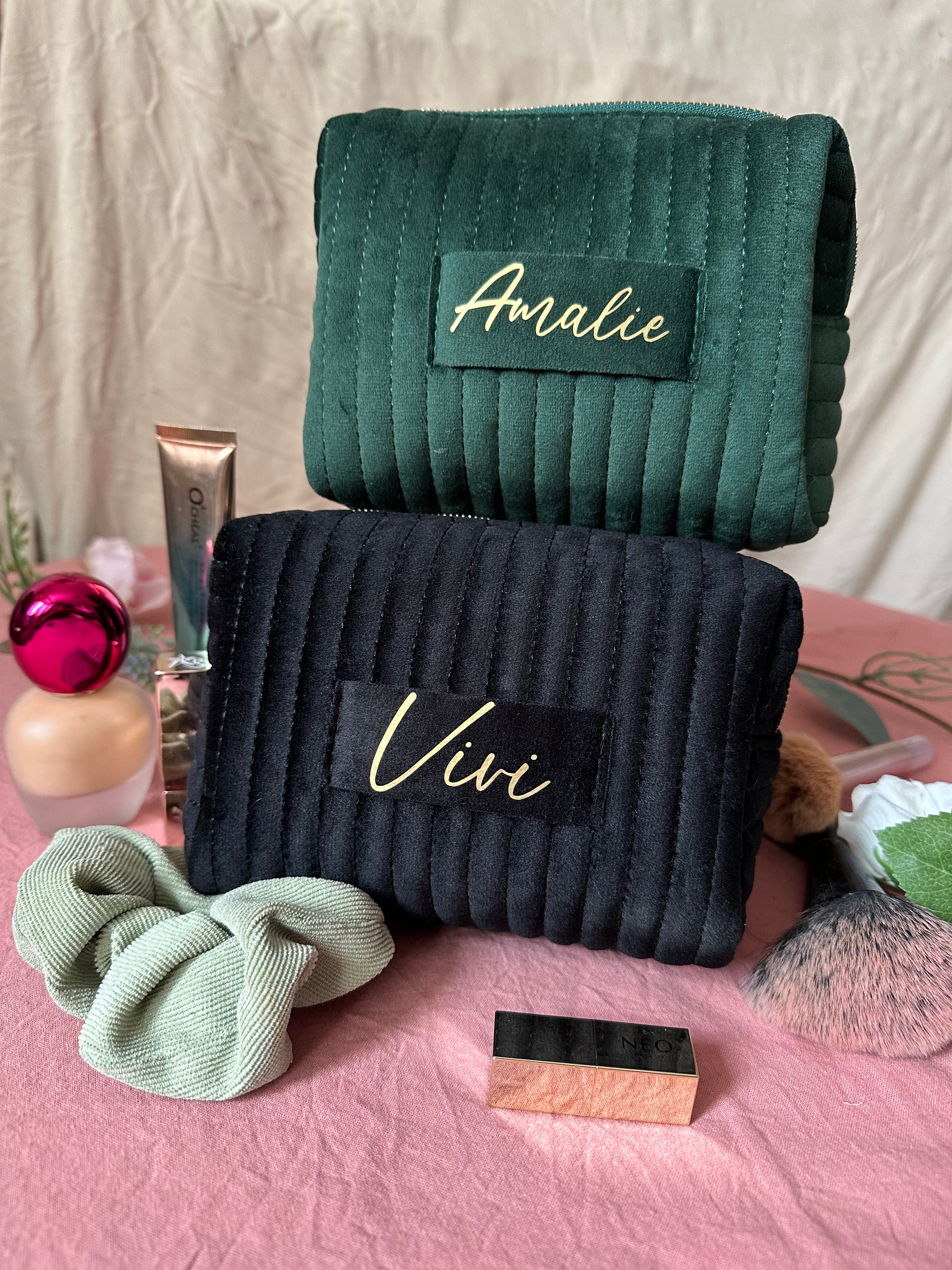 Personalisierte Kosmetiktasche Samt